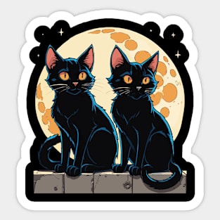 Twilight Twins: Black Cats Sticker